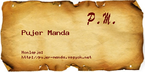 Pujer Manda névjegykártya